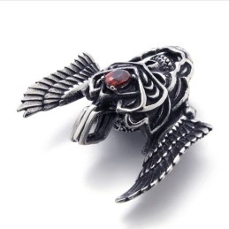 Pendentif En Titane Avec Zircon Rouge