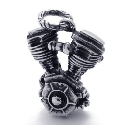 Pendentif Moteur De Moto En Titane