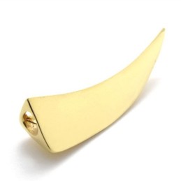Pendentif Dent De Loup En Titane Doré