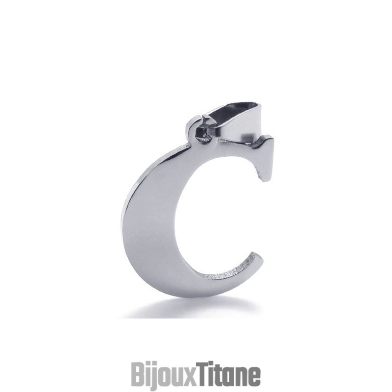 Pendentif Lettre « C » En Titane