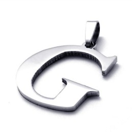 Pendentif En Titane Pour La Lettre « G »