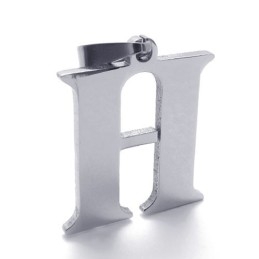 Pendentif En Titane Avec La Lettre « H »