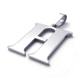 Pendentif En Titane Avec La Lettre « H »