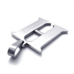 Pendentif En Titane Avec La Lettre « H »