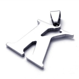 Pendentif Lettre « K » En Titane