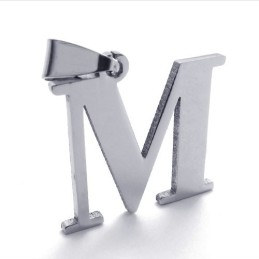 Pendentif En Titane Pour La Lettre « M »