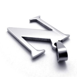Pendentif En Titane Avec La Lettre « N »