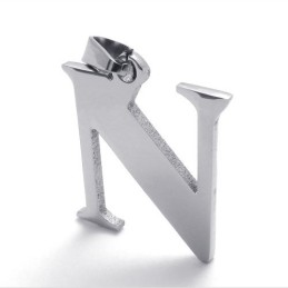 Pendentif En Titane Avec La Lettre « N »