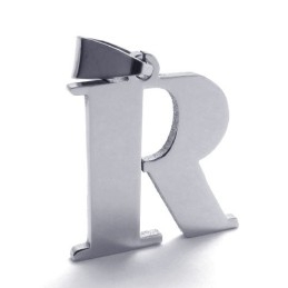 Pendentif En Titane Avec La Lettre « R »