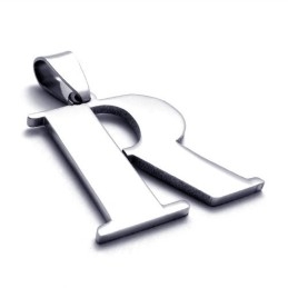 Pendentif En Titane Avec La Lettre « R »