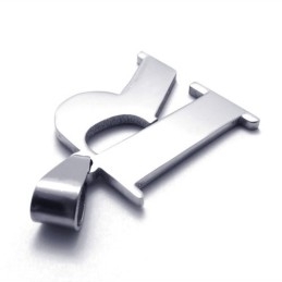 Pendentif En Titane Avec La Lettre « R »