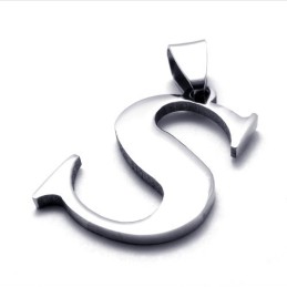 Pendentif En Titane Pour La Lettre « S »