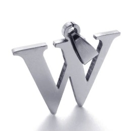Pendentif En Titane Avec La Lettre « W »