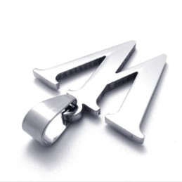 Pendentif En Titane Avec La Lettre « W »