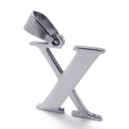 Pendentif Lettre « X » En Titane