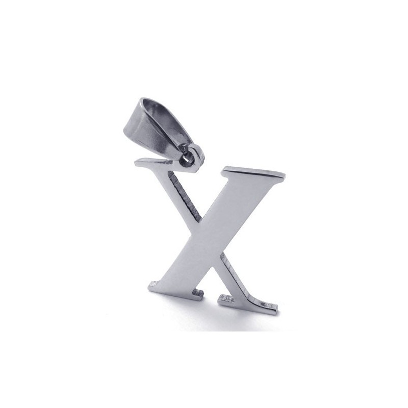 Pendentif Lettre « X » En Titane