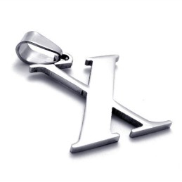 Pendentif Lettre « X » En Titane
