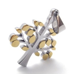 Pendentif Arbre En Titane Et Or