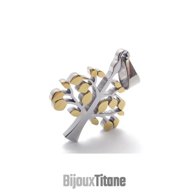 Pendentif Arbre En Titane Et Or Pendentif Arbre En Titane Et Or