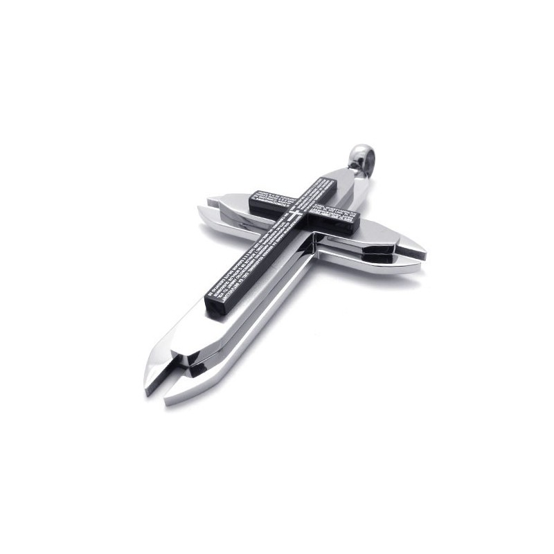 Pendentif Croix En Titane À Trois Couches