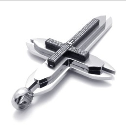 Pendentif Croix En Titane À Trois Couches