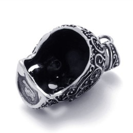 Pendentif En Titane Noir Avec Zircons