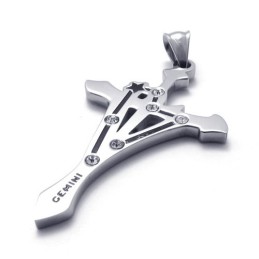 Pendentif Gémeaux En Titane Avec Strass