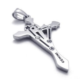 Pendentif Gémeaux En Titane Avec Strass