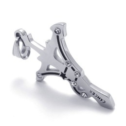 Pendentif En Titane Avec Strass Contre Le Cancer
