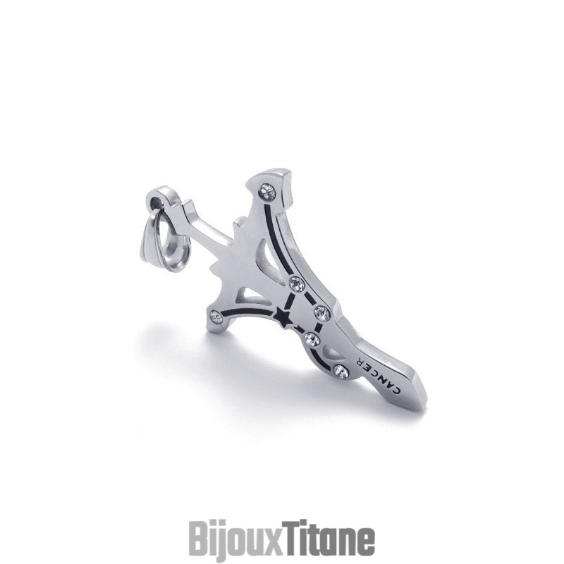 Pendentif En Titane Avec Strass Contre Le Cancer Pendentif En Titane Avec Strass Contre Le Cancer