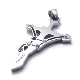 Pendentif En Titane Avec Strass Contre Le Cancer