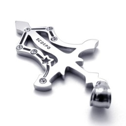 Pendentif Scorpion En Titane Avec Strass