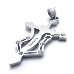 Pendentif Scorpion En Titane Avec Strass