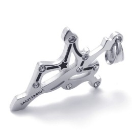Pendentif Sagittaire En Titane Avec Strass