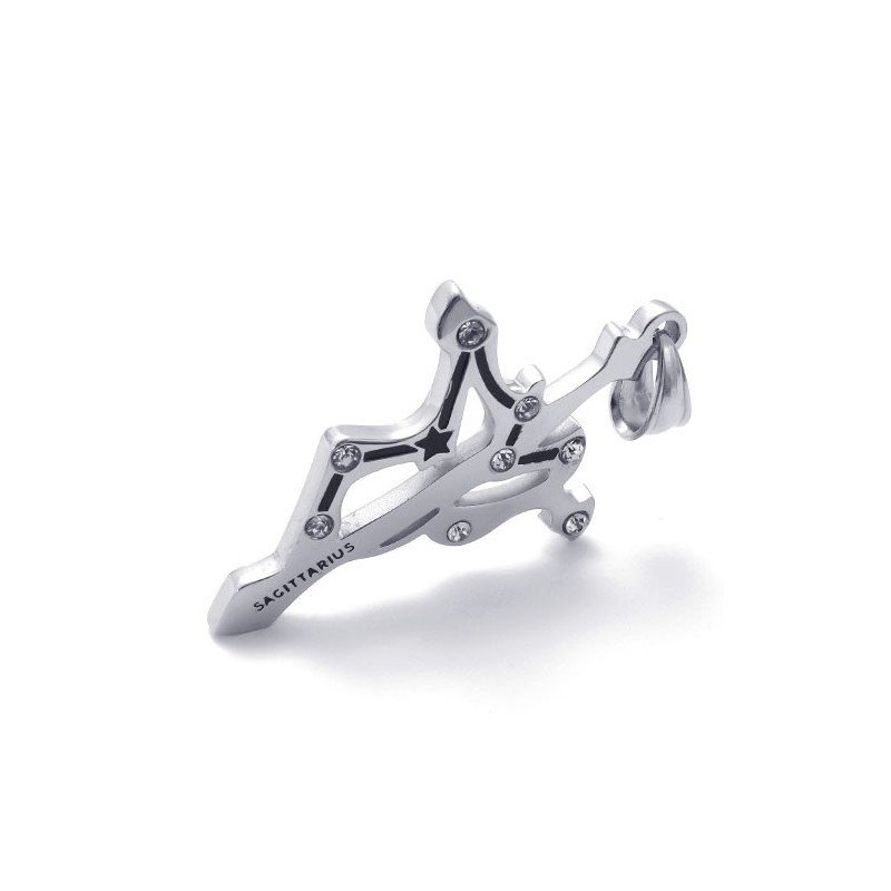 Pendentif Sagittaire En Titane Avec Strass
