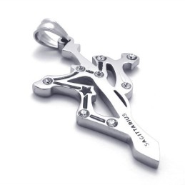 Pendentif Sagittaire En Titane Avec Strass