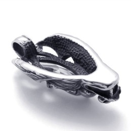Pendentif Tête De Dragon En Titane Avec Zircon
