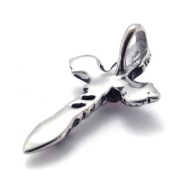 Pendentif Croix En Titane Avec Zircon
