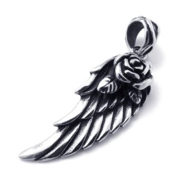 Pendentif Plume En Titane