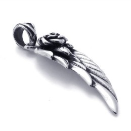 Pendentif Plume En Titane