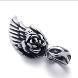 Pendentif Plume En Titane