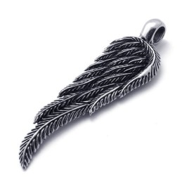 Pendentif Plume En Titane