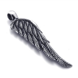 Pendentif Plume En Titane