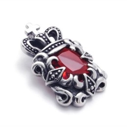 Pendentif En Titane Avec Zircon Rouge