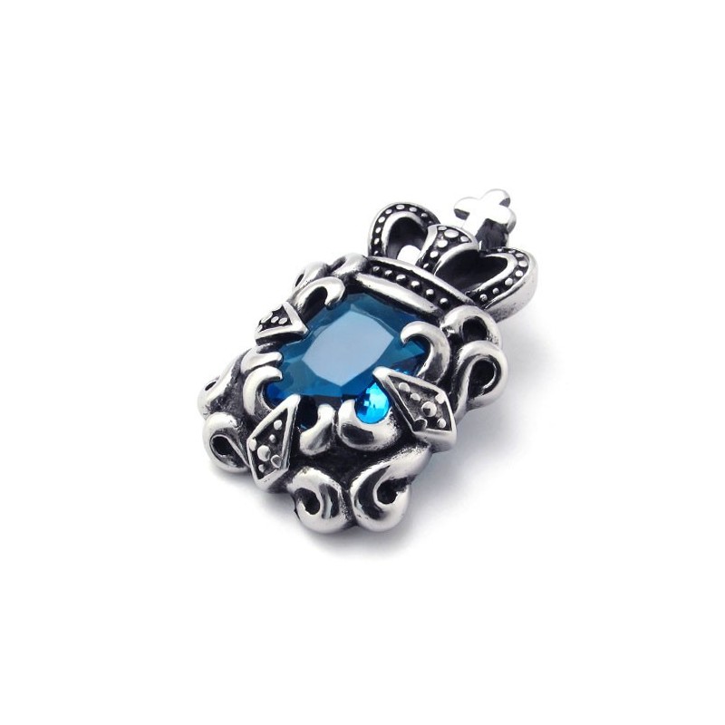 Pendentif En Titane Avec Zircon Bleu Pendentif En Titane Avec Zircon Bleu