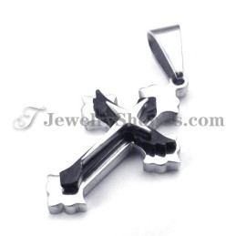 Pendentif Croix Tendance En Titane Noir Pour Femme