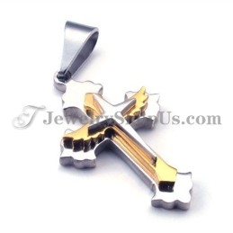 Pendentif Croix Élégant En Titane Pour Femme