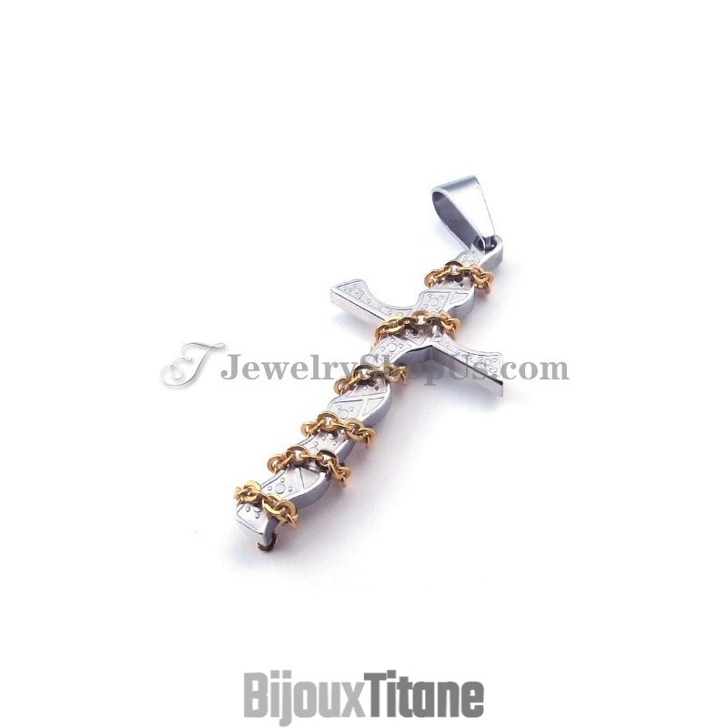 Pendentif Croix Élégant En Titane