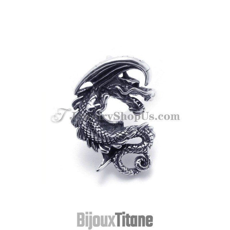 Pendentif Dragon En Titane Tendance