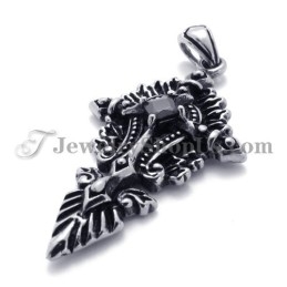 Pendentif Tendance En Titane Avec Zircon Noir